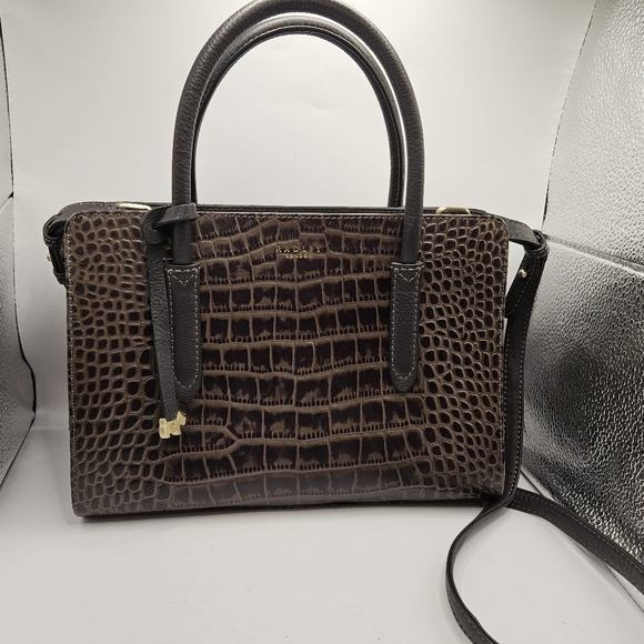 Radley London LiverpoolCroco-Embossed Charcoal Leather...